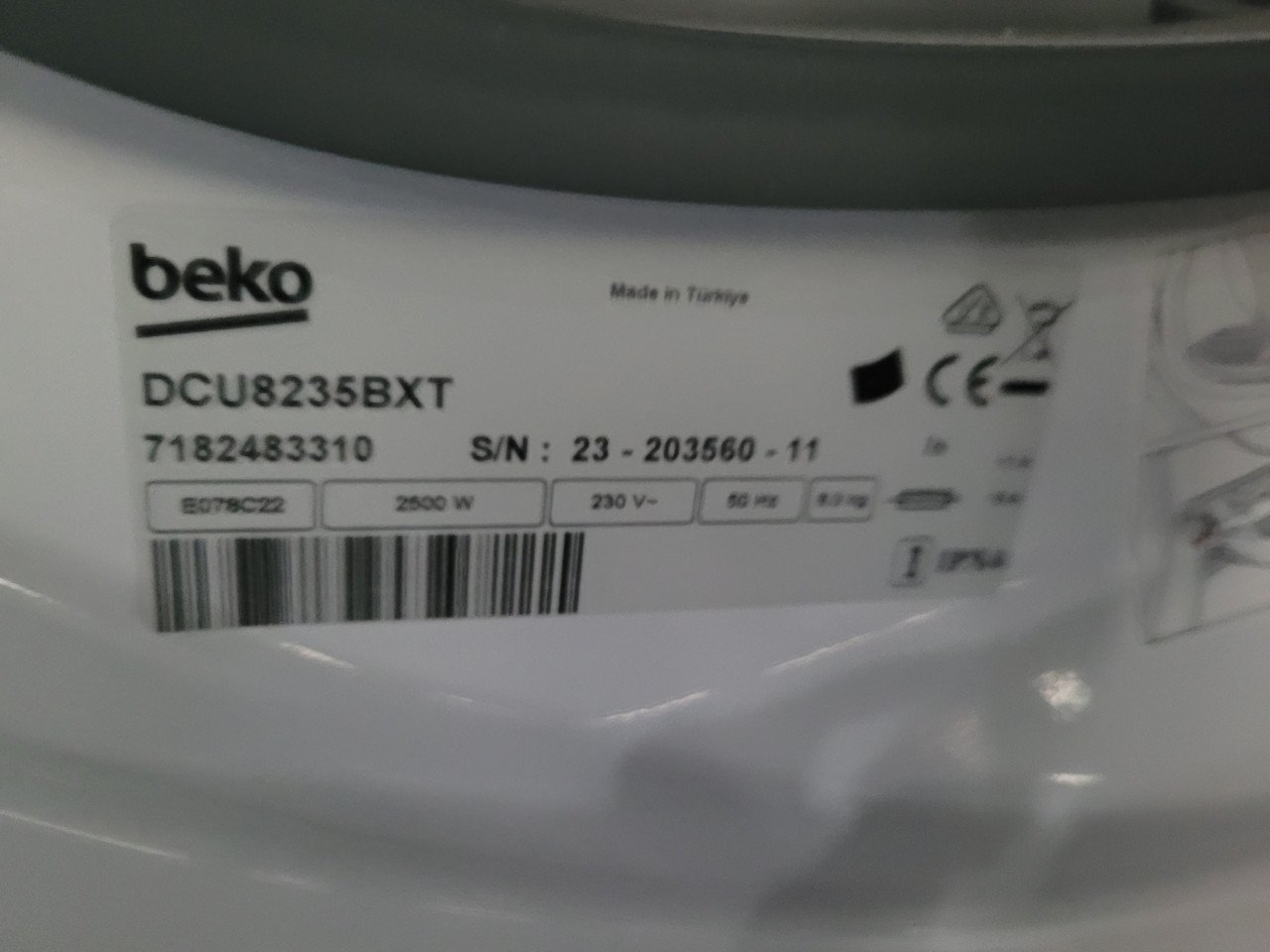 Beko condens droger paar maanden gebruikt