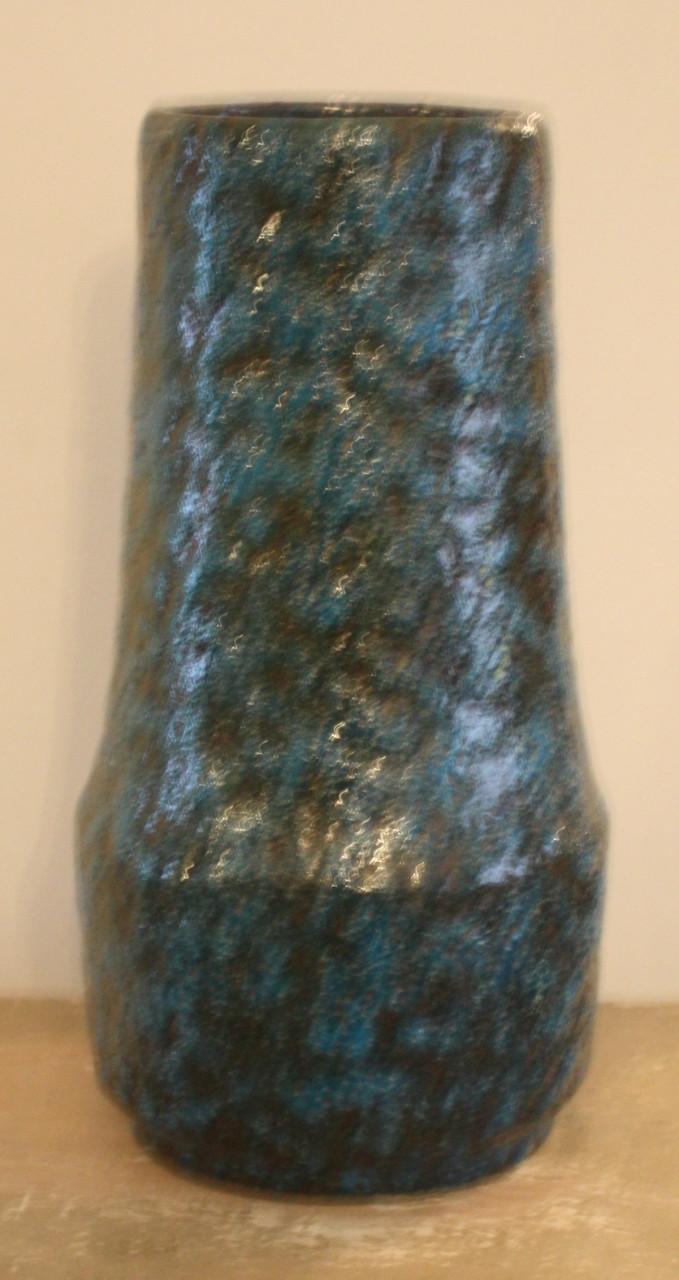 Vintage vaas blauw zwart