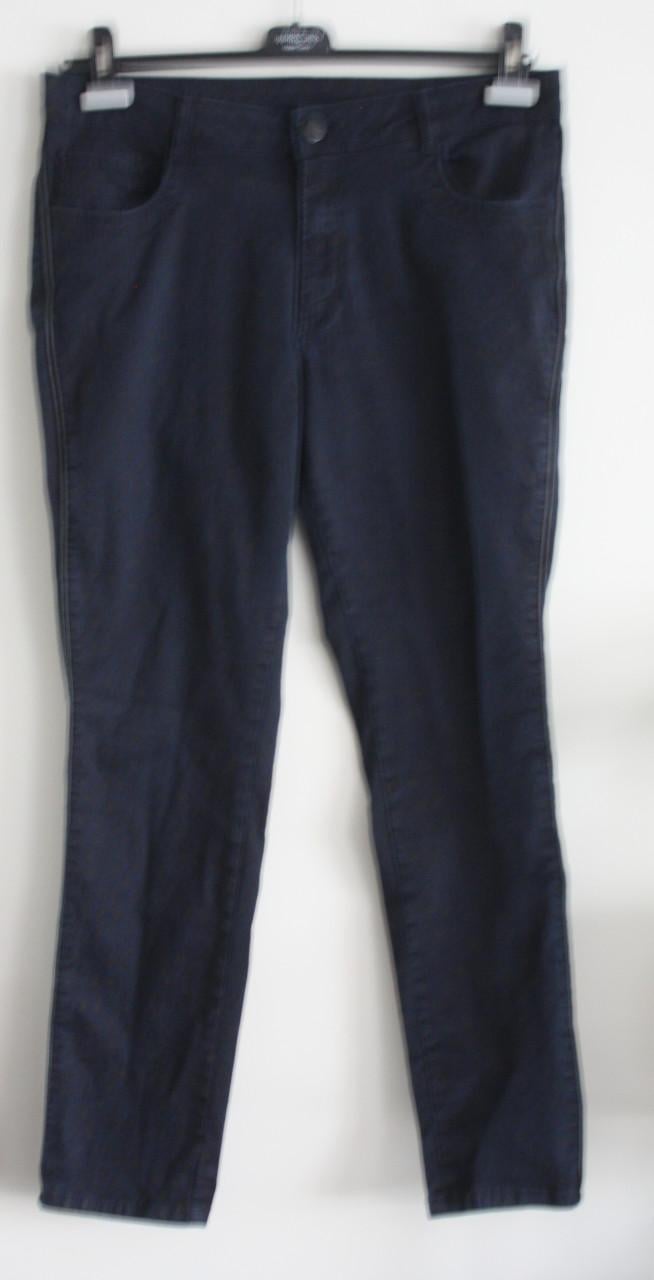 Donkerblauwe broek met panterprint maat w46-l30