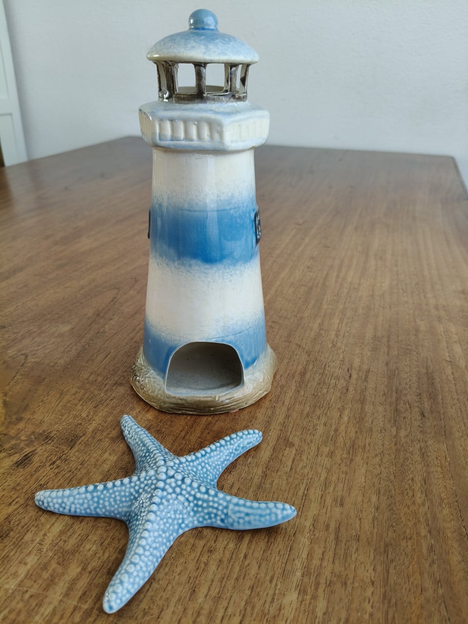 Vuurtoren theelichthouder en zeester