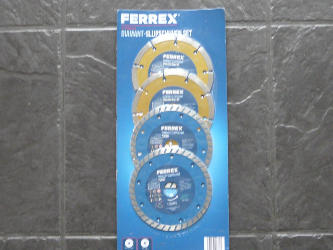 Set van 4 Ferrex diamant slijpschijven