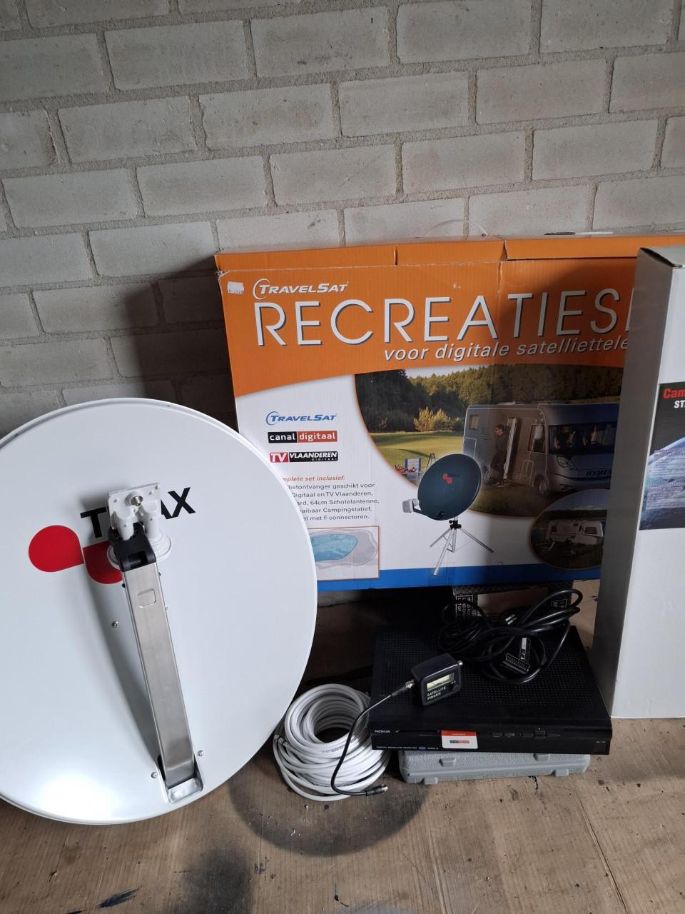 TV schotel-satelliet ontvanger + Receiver.