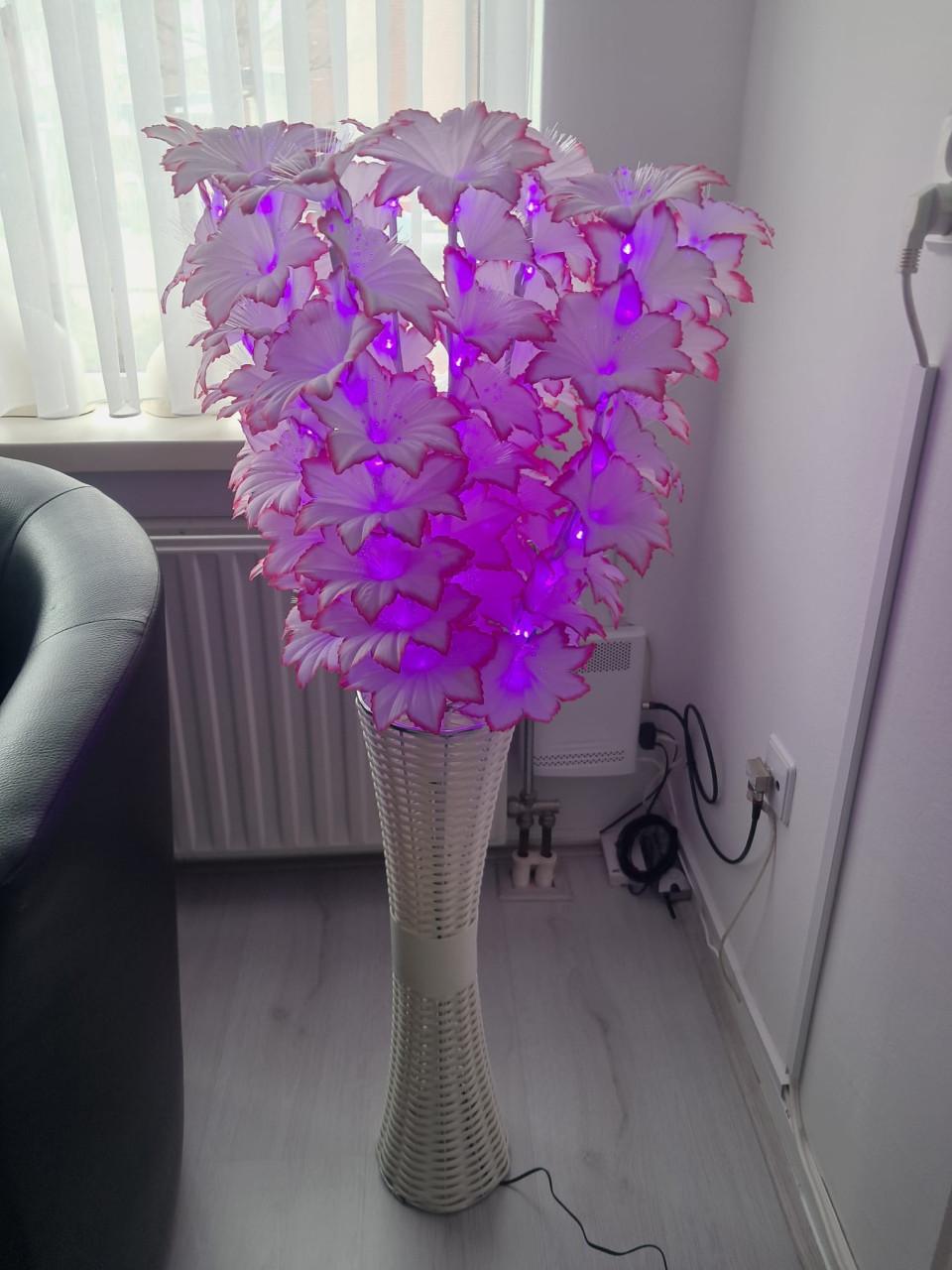 Kunstbloemlamp met licht