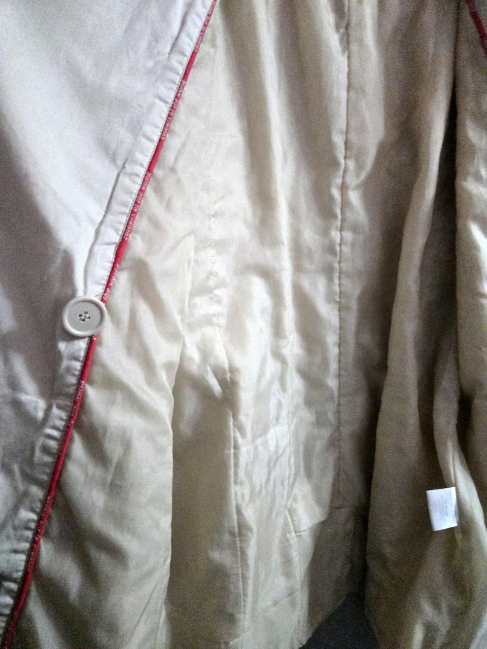 Crèmekleurige double-breasted trenchcoat Maat XL/42