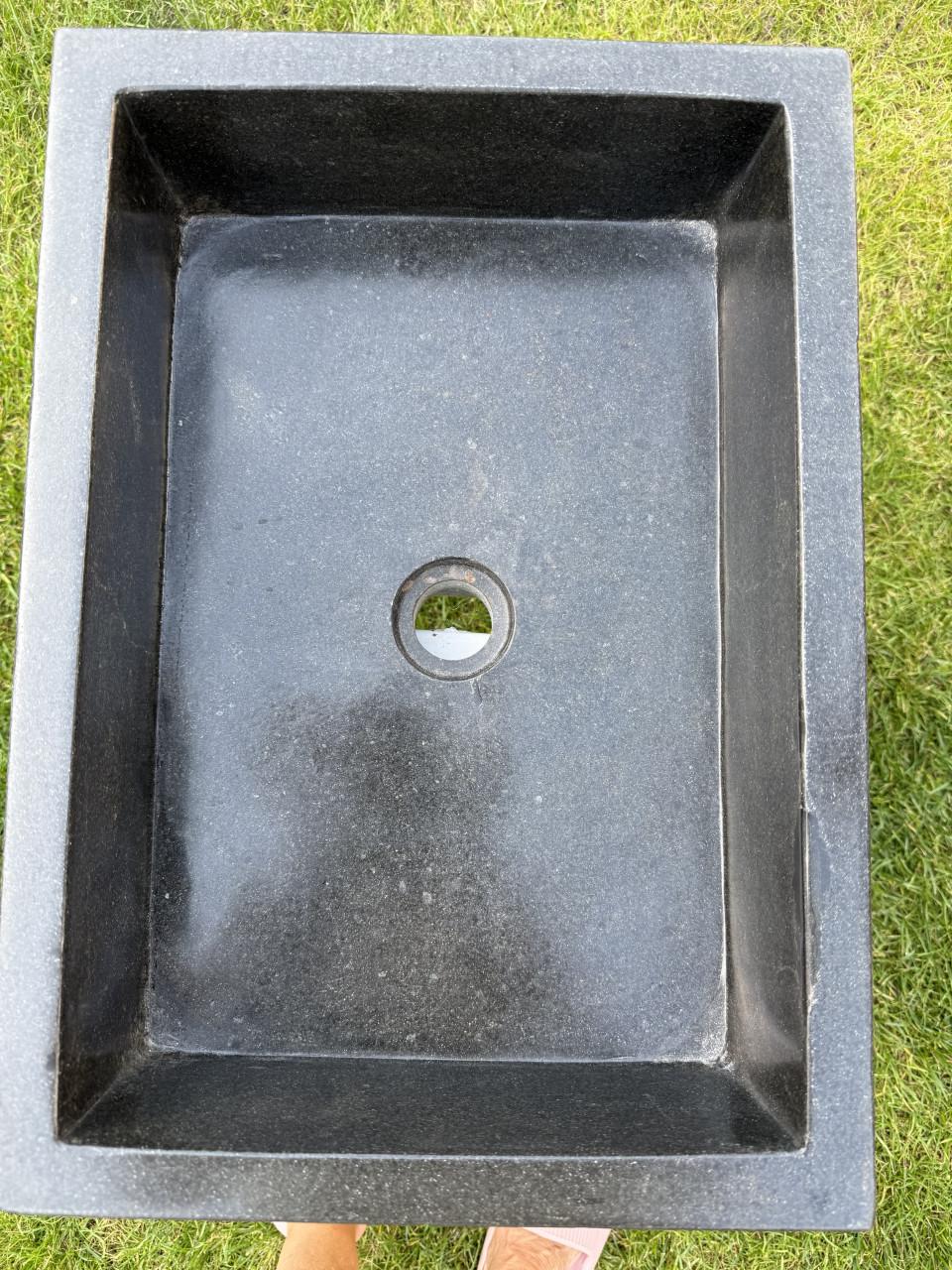 Nieuwe natuursteen waskom