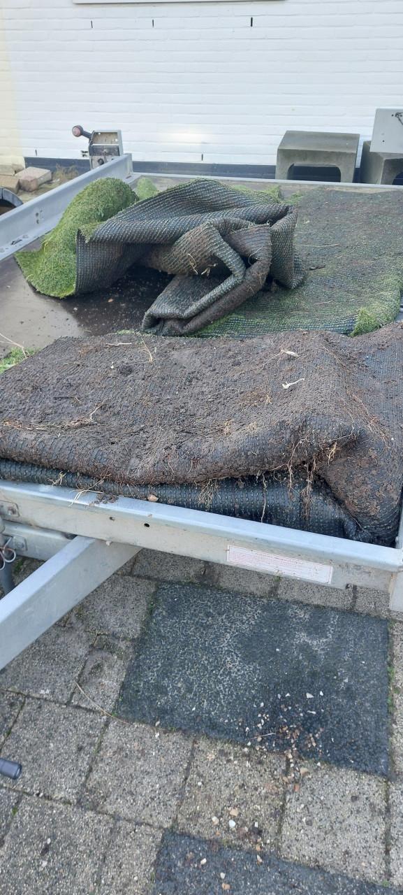 Gratis Kunststof grasmat 3st