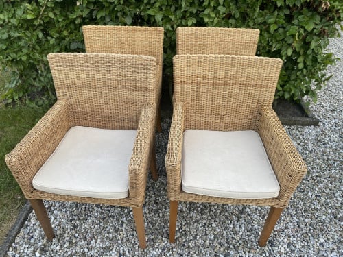 4 Rotan stoelen eettafelstoelen