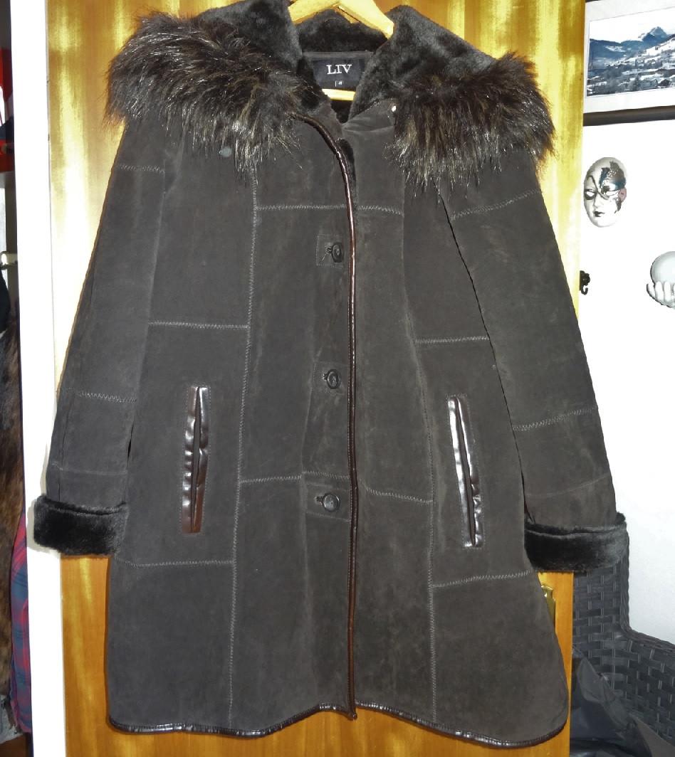 Zwarte ECHT leren suedé jas.ALS NIEUW! heel mooi! merk LIV