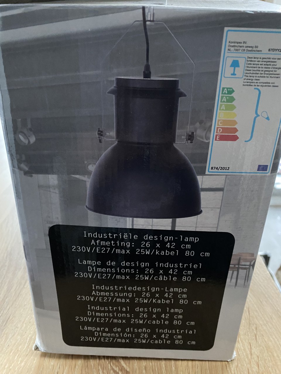 Lamp industriële look €30 Nieuw!