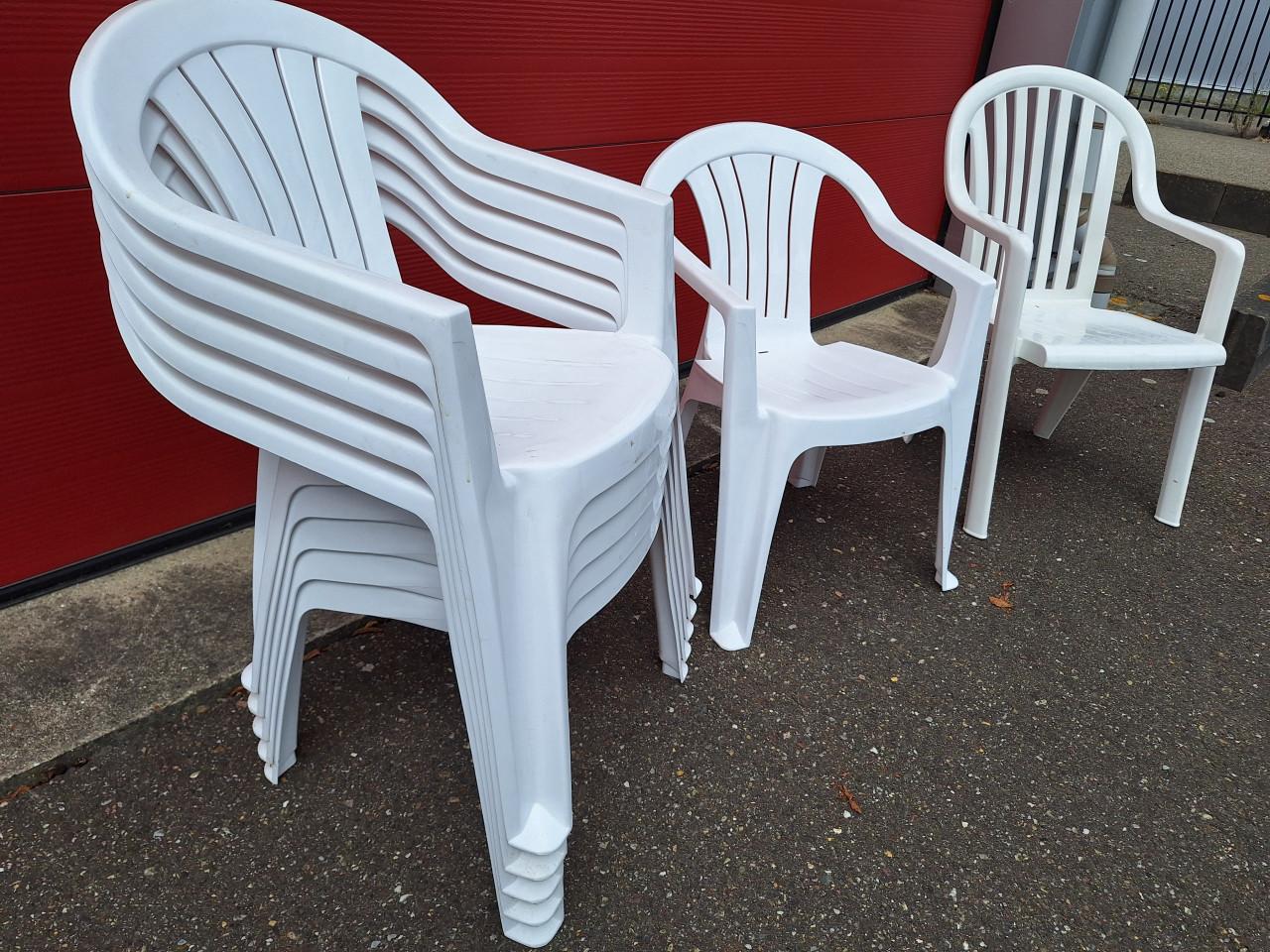 BBQ, tuinfeest? 7st Tuinstoel stapelbaar.