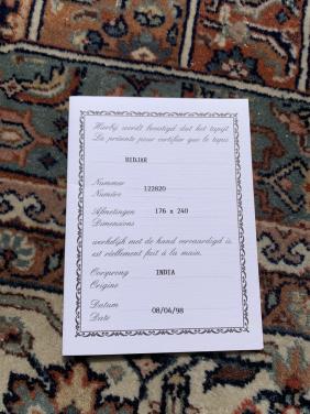 ✨Prachtig Sfeervol Blauw-Bruin Handgeknoopt Vintage Vloerkleed uit India ✨