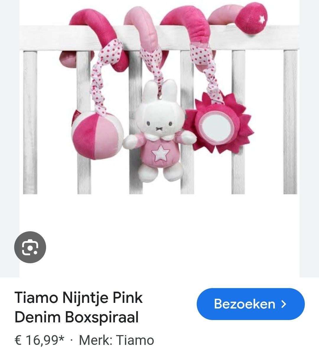 Nijntje Pink Denim Boxspiraal, activiteiten speeltje Tiamo