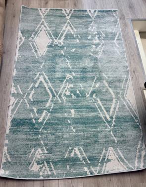 Zacht kleed: lichtblauw/turquoise 125x185