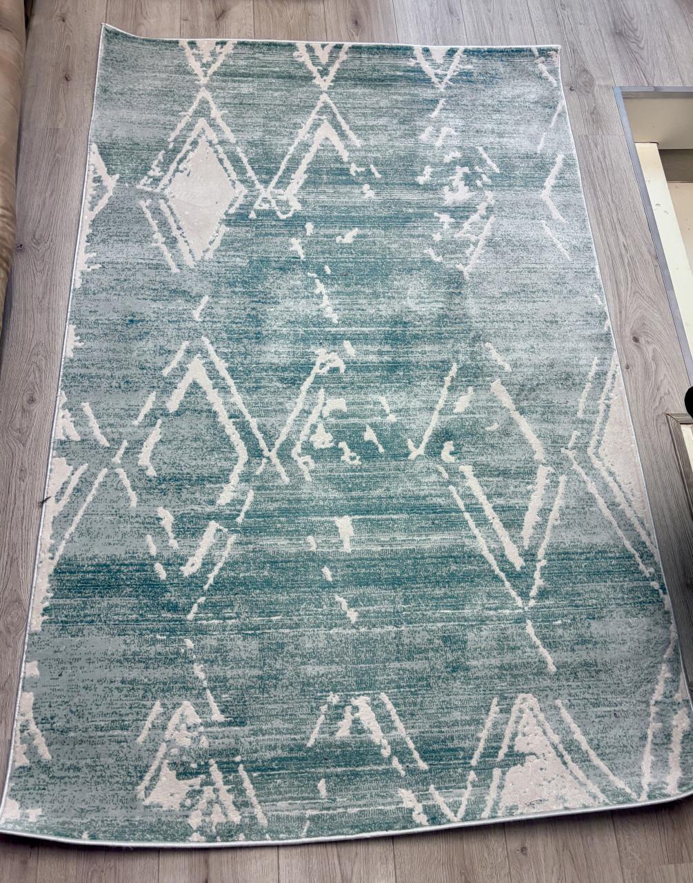 Zacht kleed: lichtblauw/turquoise 125x185