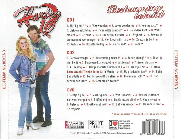 Harten 10 ‎– Bestemming Bekend 2cd/1dvd