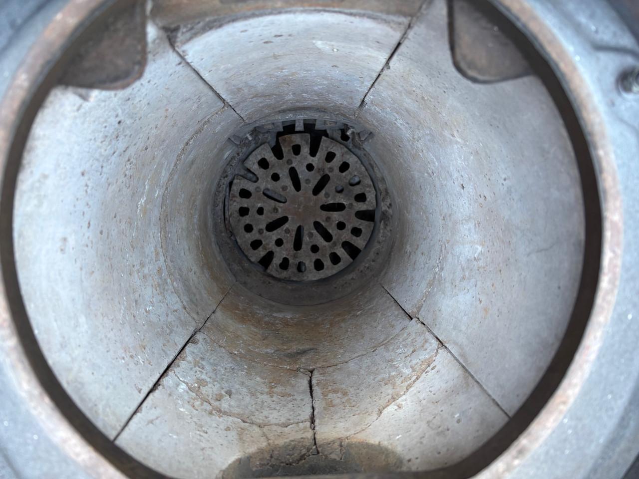 Prachtig grote Godin houten of kolen kachel 10 KW type 3721A