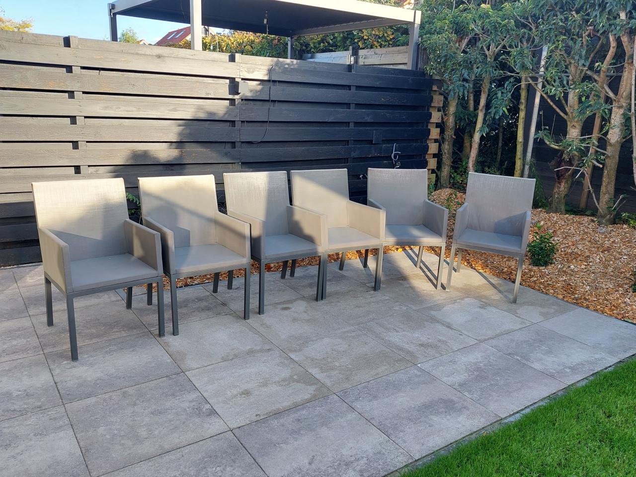 6x LIFE tuinstoelen met all weather kussens