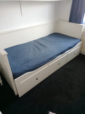Ikea ledikant wit met 3 ladens