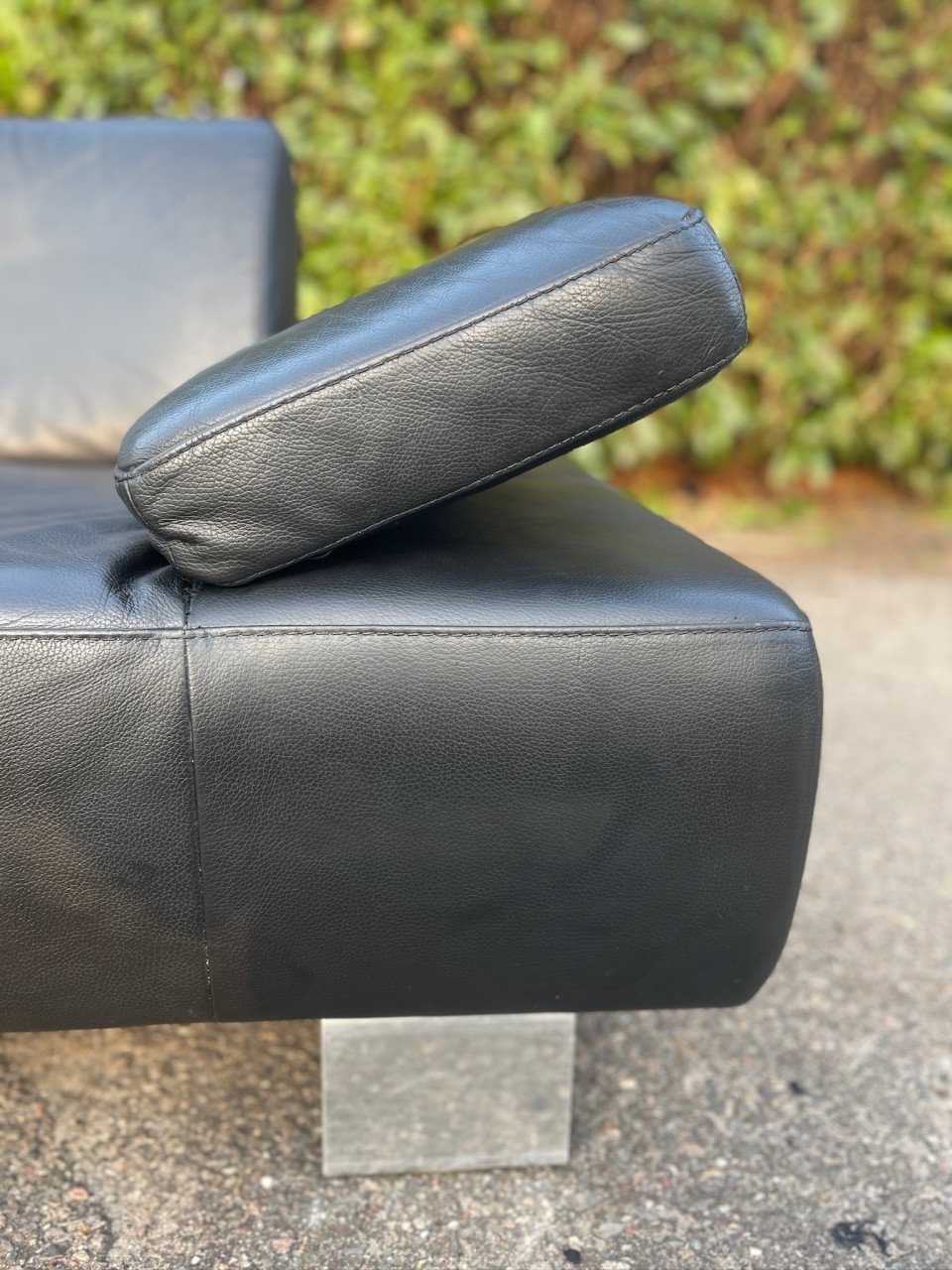 GRATIS LEVERING HEEL NL Montel Zwarte Echt Leer Hoekbank