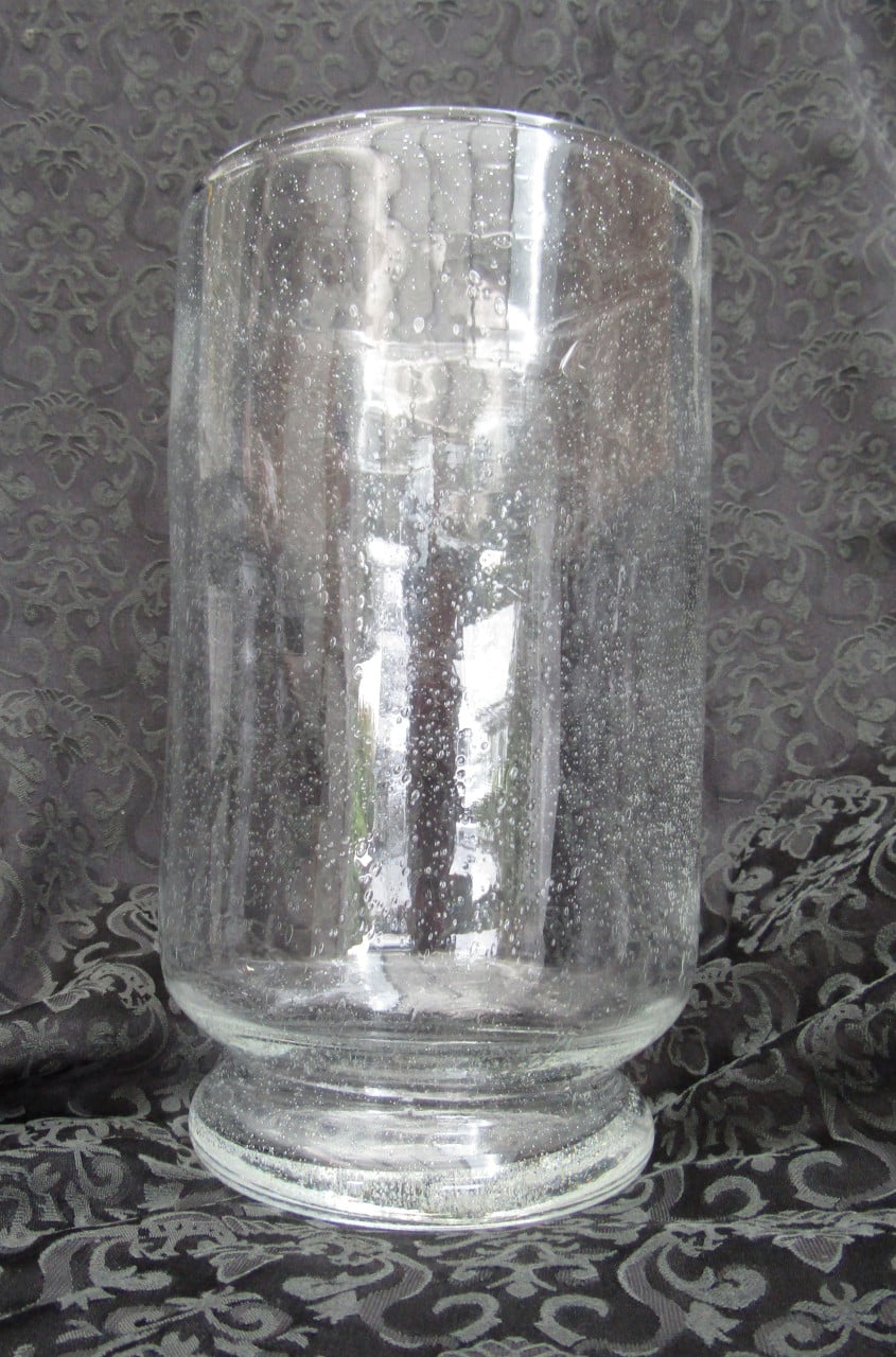Grote Vaas belletjes glas NIEUW mag weg voor  boeketje bloemen.