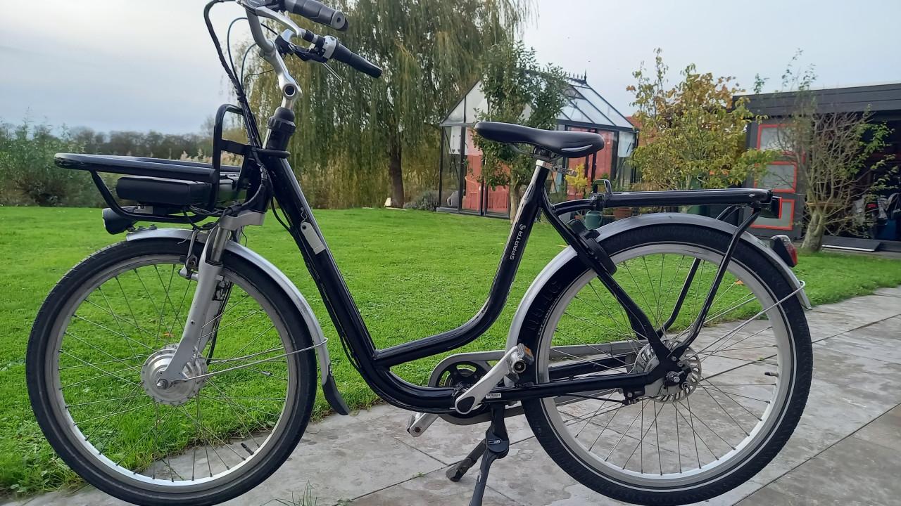 Leuke electrische transportfiets merk Sparta, framehoogte 56cm.