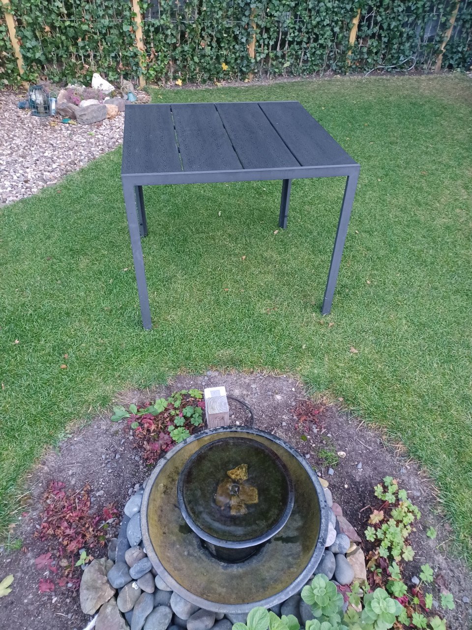 Tuintafel, 90x90x74cm, aluminium/composiet