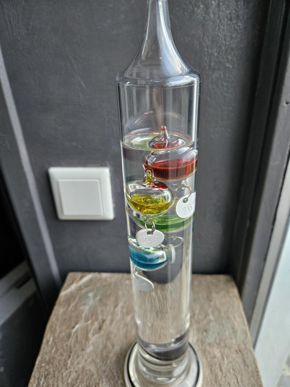 Zgan mooie grote Galileo weerstation gekleurde glazen bollen