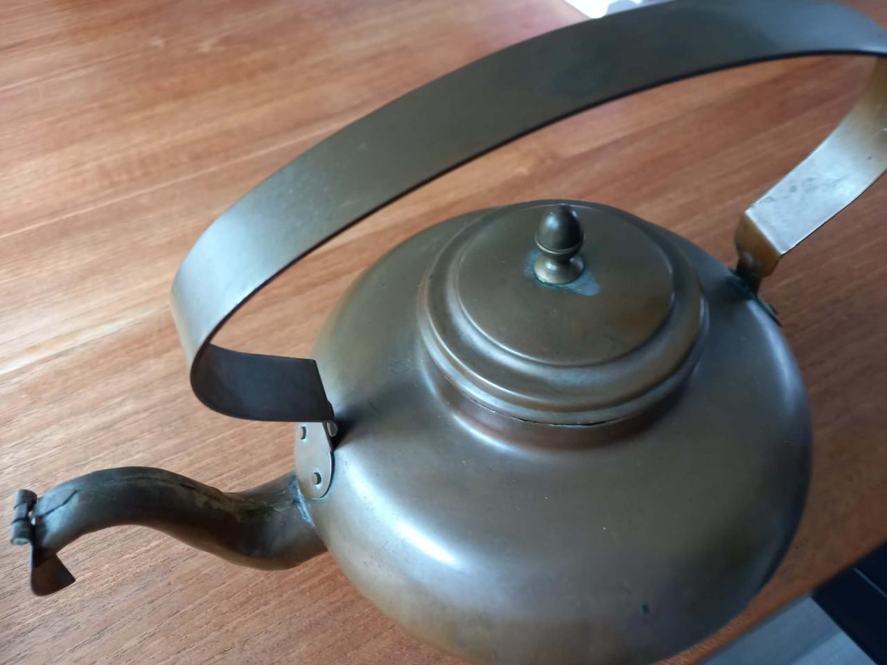 Antieke Koperen Theepot/Waterketel