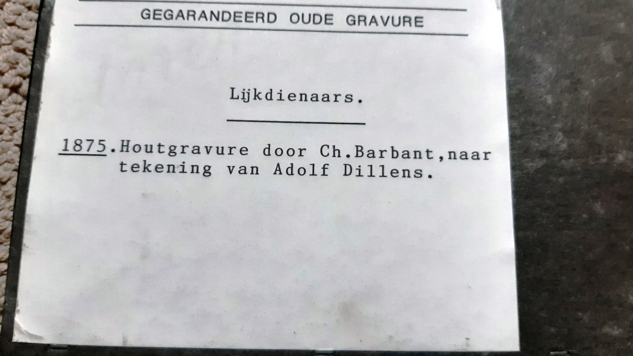 Zeeland houtgravure 1875 mannen in klederdracht