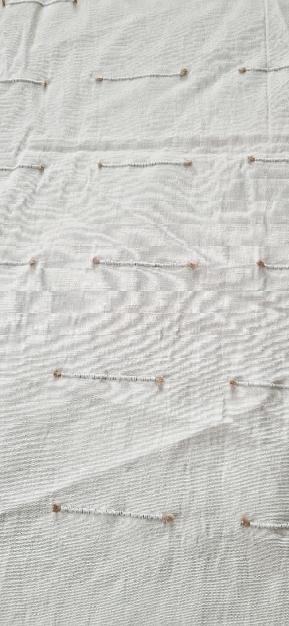 Mooie stevige canvas stof, 140x250 cm, beige/bruin gemêleerd