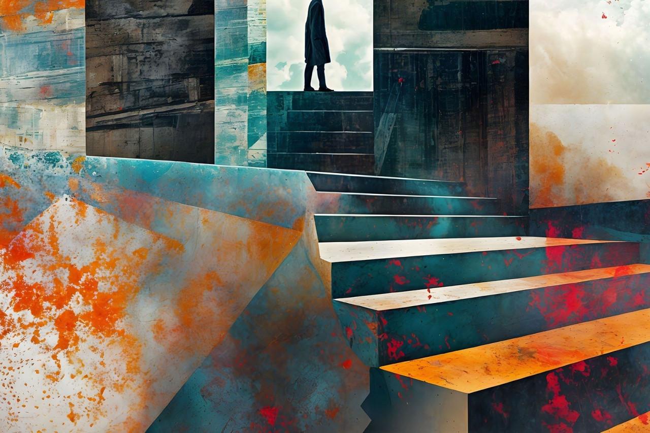 "MoonChild" Unieke editie 1/1 - Digitaal schilderij/Giclee - Formaat 120x80