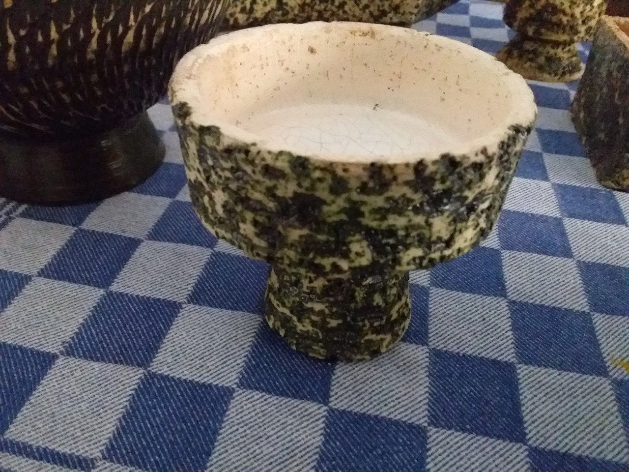 Vintage bloempotten berkenbast boomschors