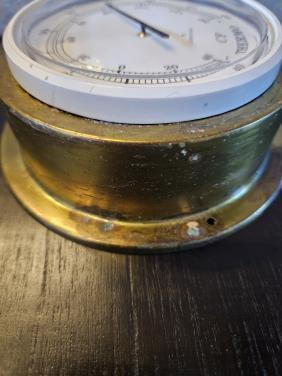 Vintage Junghans CF Thermo Binnenthermometer Messing