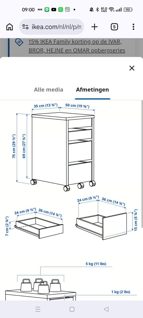 Bureau IKEA MICKE plus ladeblok IKEA MICKE