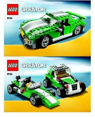 Lego Creator 6743: :straatracer, 3 in 1.