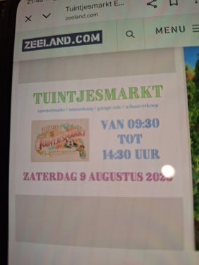 Gratis toegang Tuintjesmarkt Ellemeet