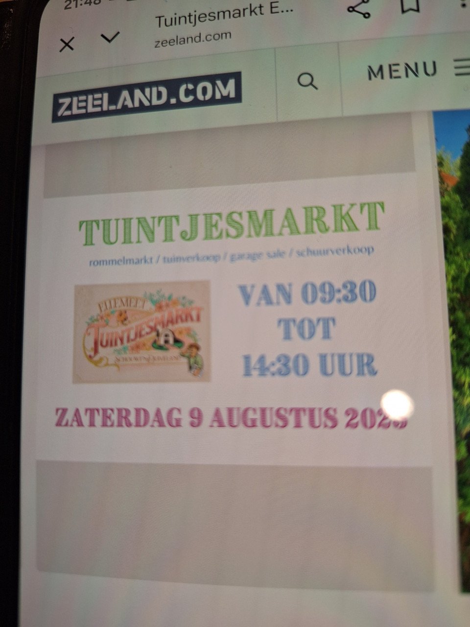 Gratis toegang Tuintjesmarkt Ellemeet