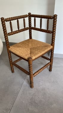 Houten hoekstoel