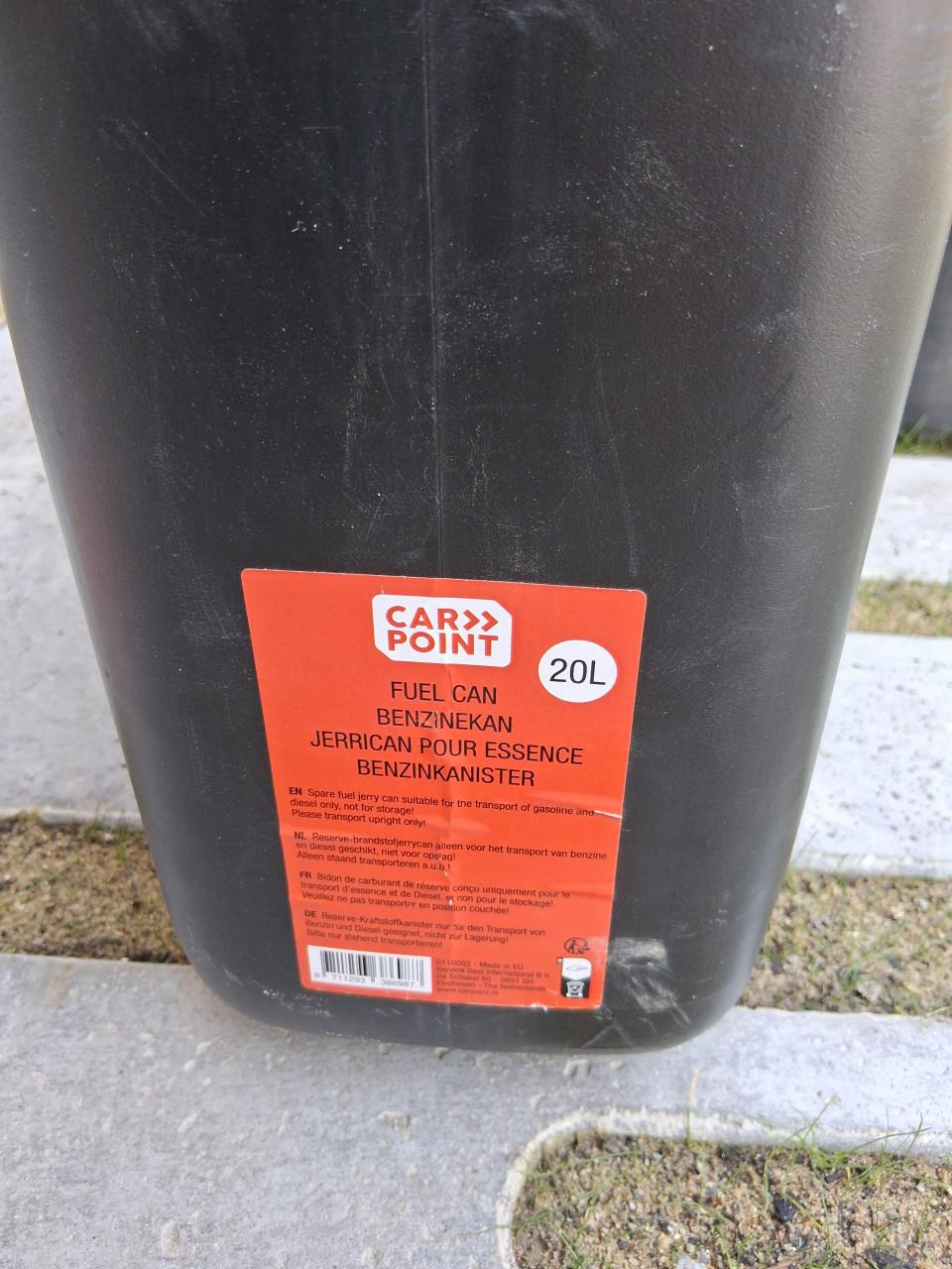 Jerrycan gebruikt voor diesel