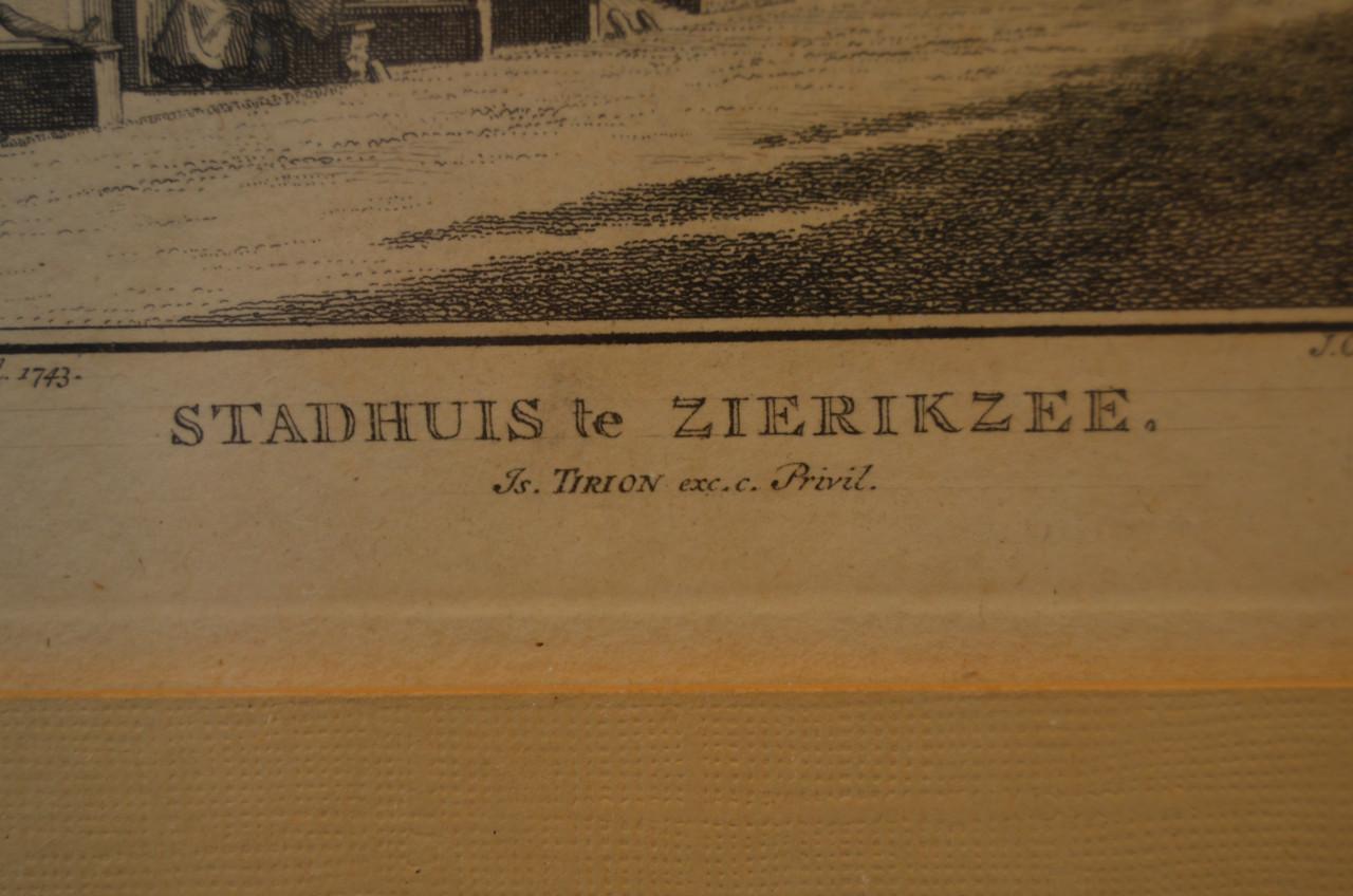 Ets Stadhuis Zierikzee Tirion 1747