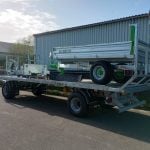 Balen transport wagen met laag eigen gewicht en lagedruk banden
