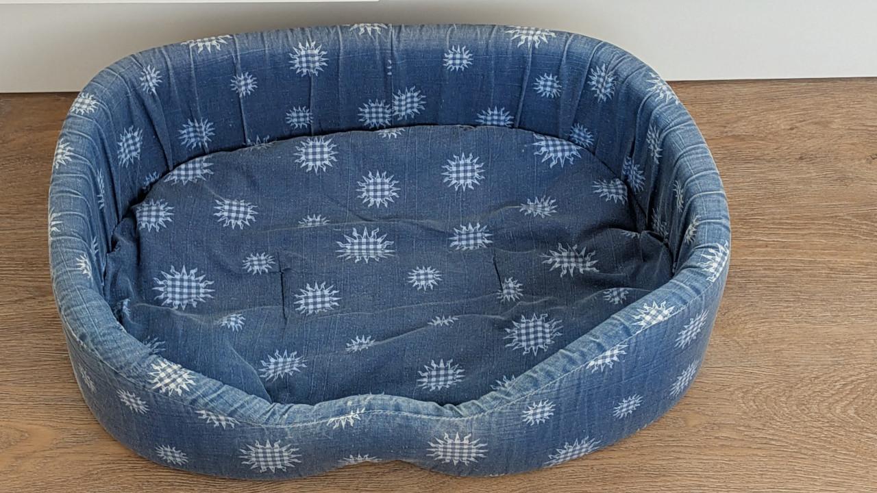 Jeansblauwe Hondenmand / Kattenmand (50x39 cm) – Nette staat