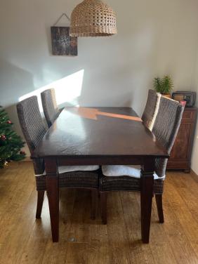 Eet tafel rustiek hout