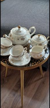 Vintage 7-delig Thee/koffie servies van Mosa P. Regôut Maastricht