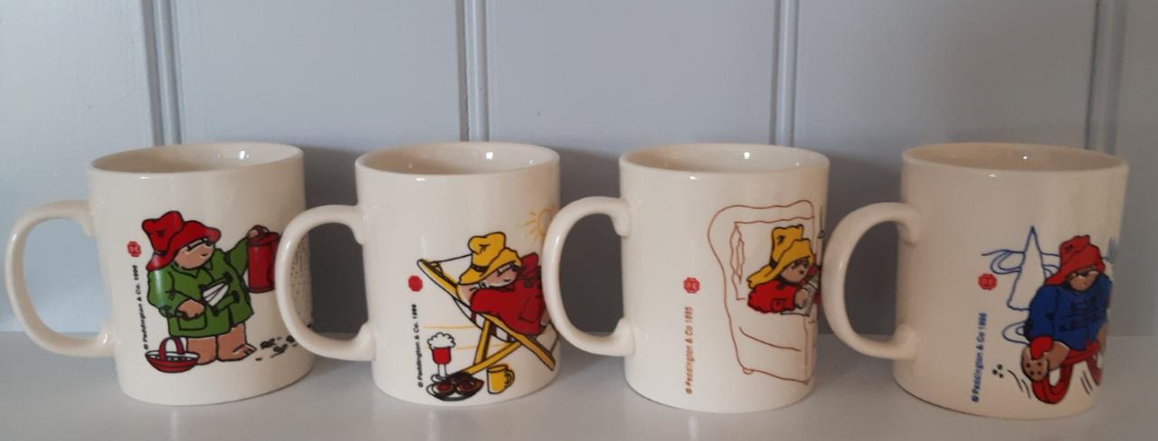 Set van 4 Paddington Beer mokken uitgave Douwe Egberts
