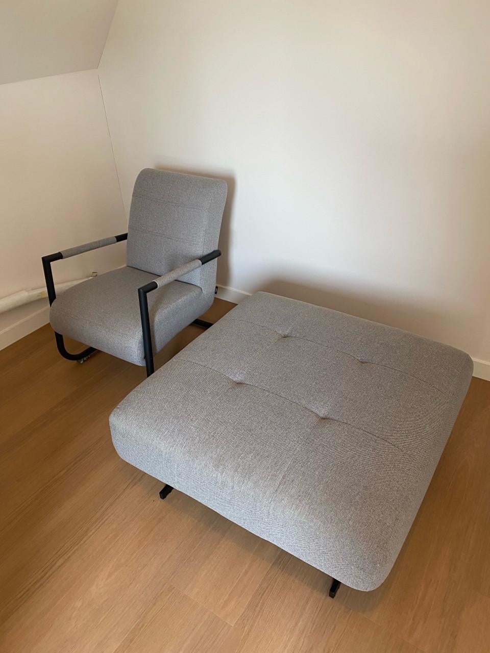 Montel bank inclusief poef en fauteuil