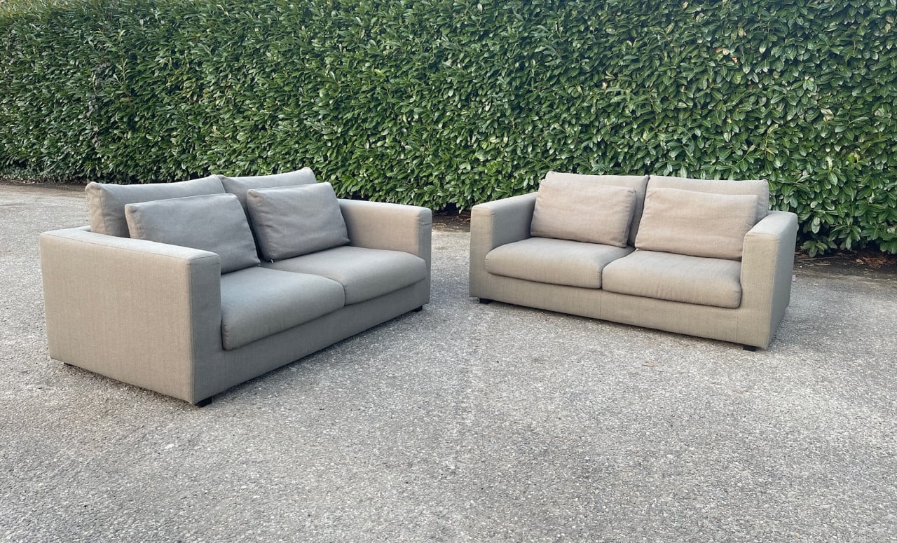 GRATIS LEVERING HEEL NL Taupe VIP 2x 2,5zits Stoffen Bankstel