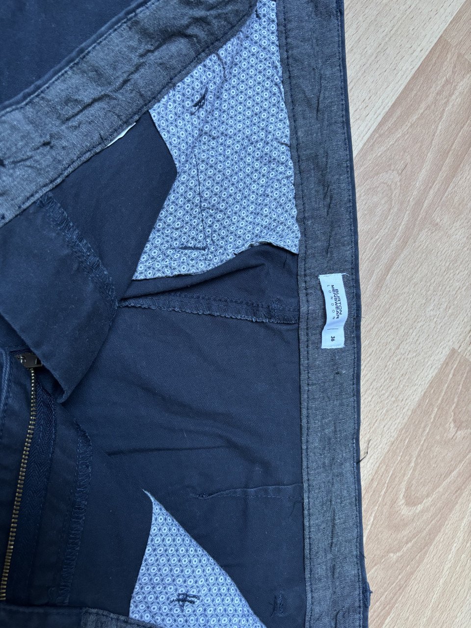 Burton heren korte broek maat 36 donker blauw