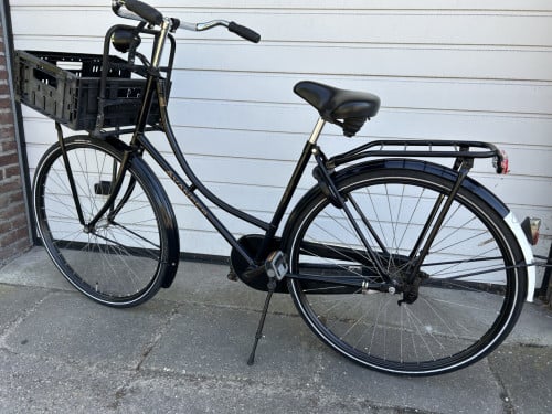 Omafiets, 28 inch met krat