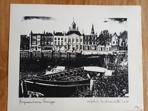 Koopmanshaven Vlissingen zeefdruk 1981